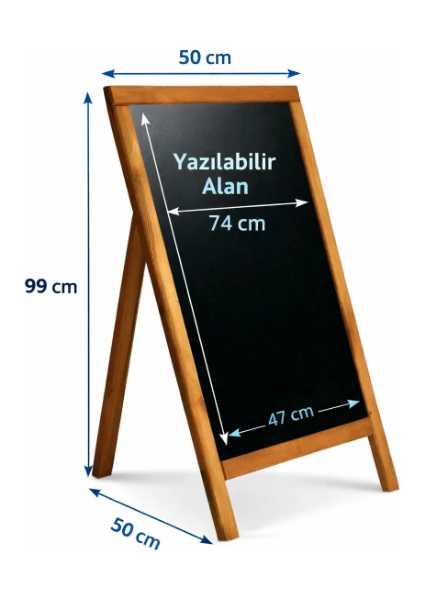 Woodenova Kara Tahta Tek Yüzlü 2
